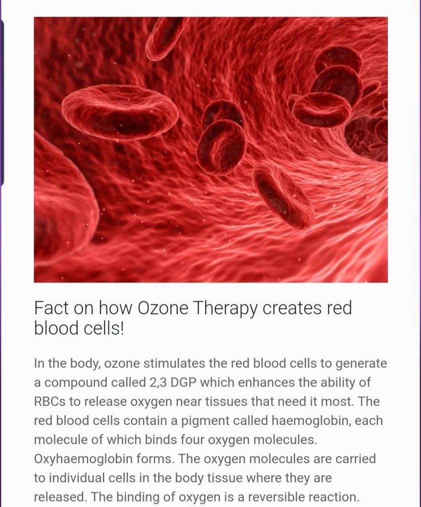 ozone therapy creates red blood cells